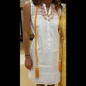 White lace dress from the Loft